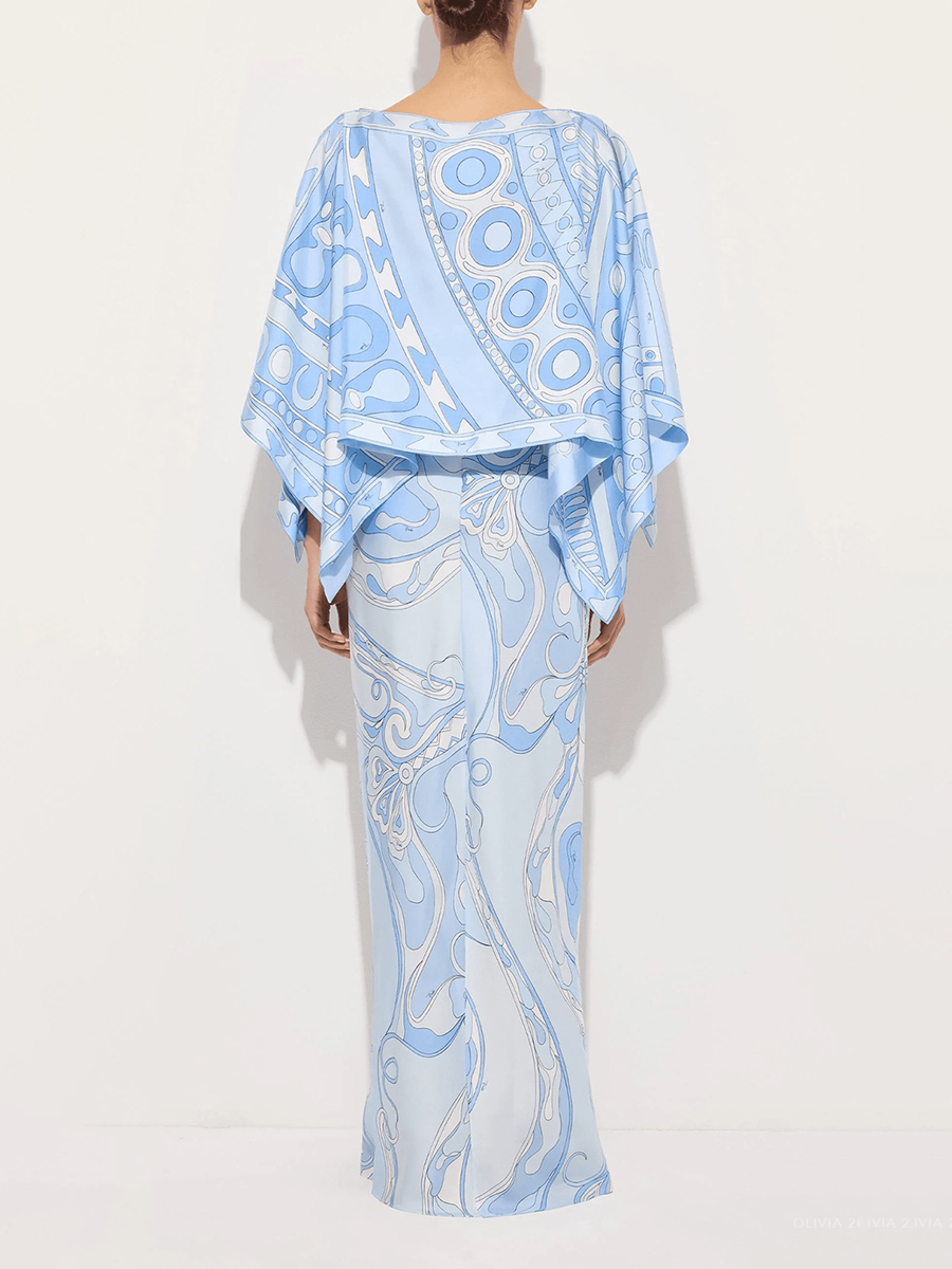 VGH Light Blue Abstract Print  - đánh giá và giá Women'S Formal Wear Suit