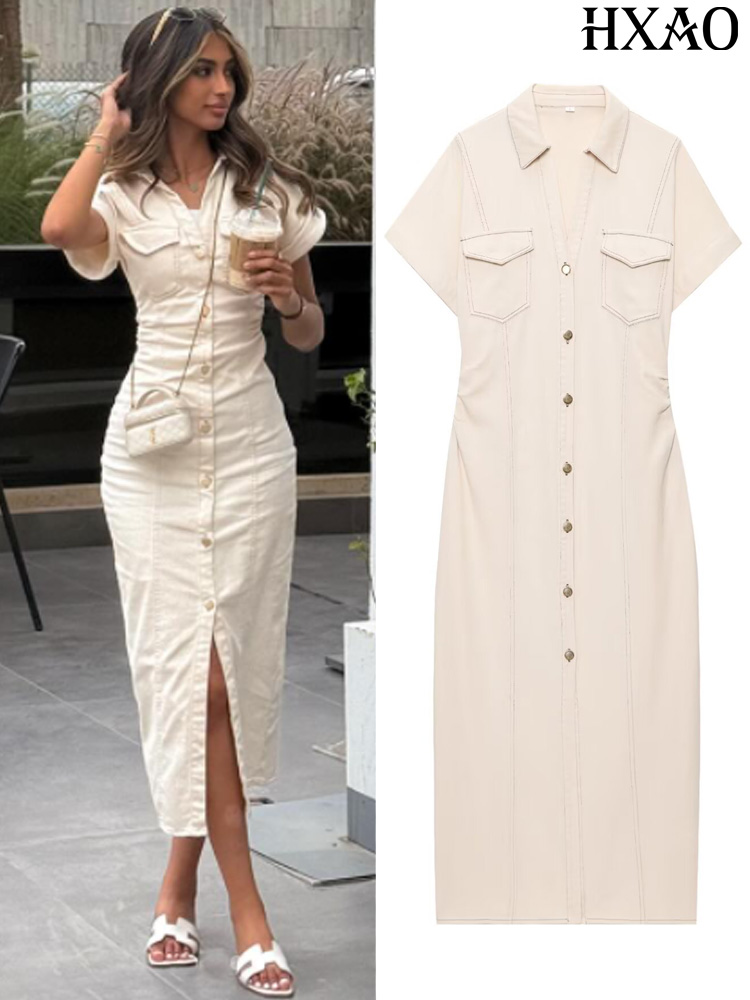 HXAO Denim Women's Dress Butto - đánh giá và giá Women Formal Office Wear Tops