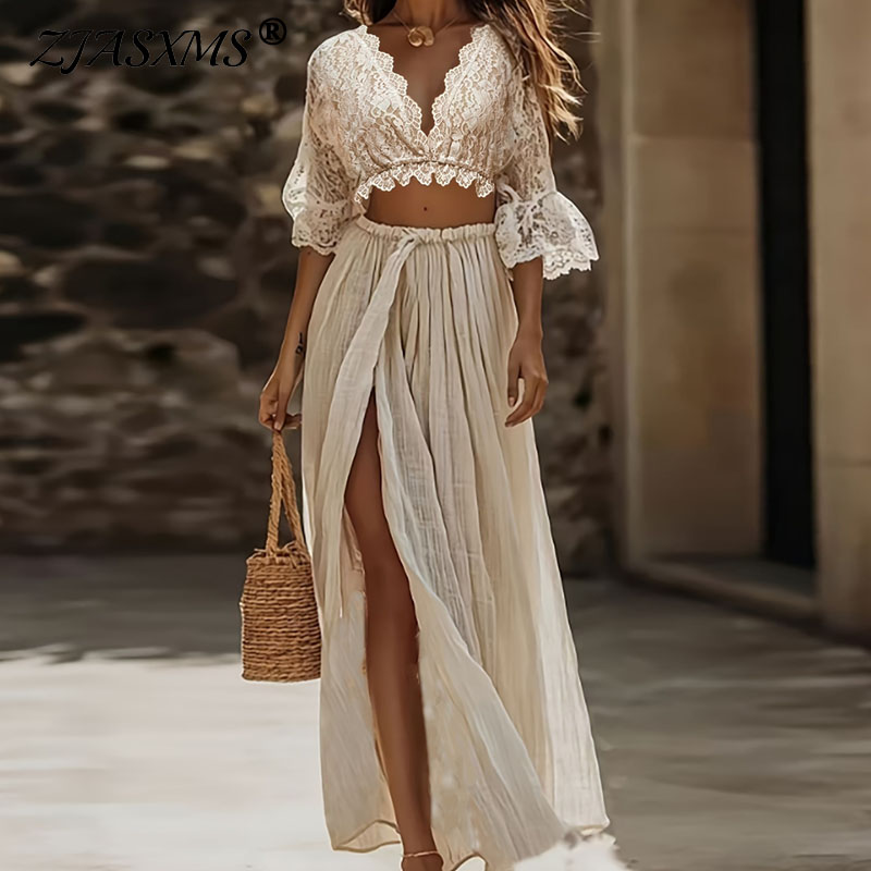 Womens Bohemian Lace Two Piece - đánh giá và giá Women'S Formal Wear Suit