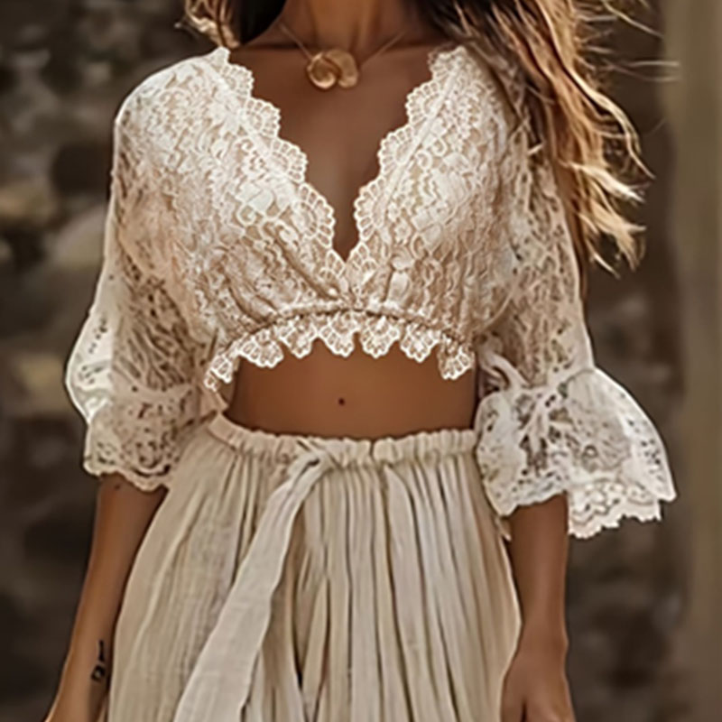 Womens Bohemian Lace Two Piece - đánh giá và giá Women'S Formal Wear Suit
