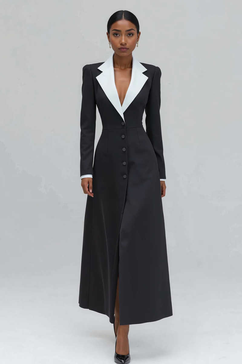 A Line Women Long Blazer Jacke - đánh giá và giá Women Formal Party Wear Dress