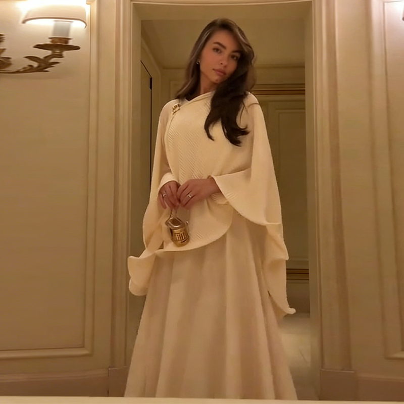 Romantic Graceful Shawl Dress  - đánh giá và giá Women Formal Party Wear Dress