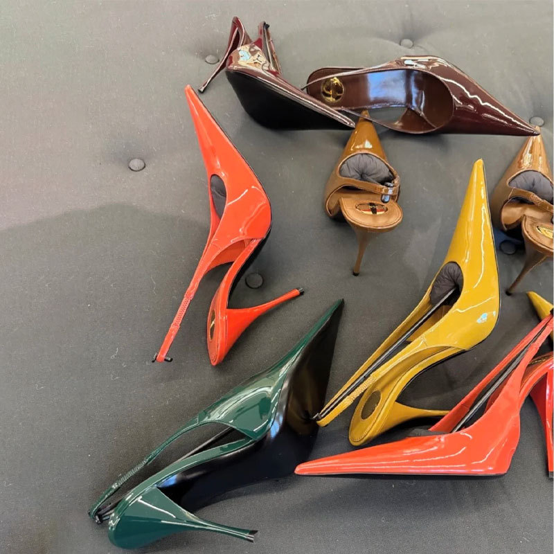 Elegant Nude Gloss Patent Leat - đánh giá và giá Slingback Heel Formal