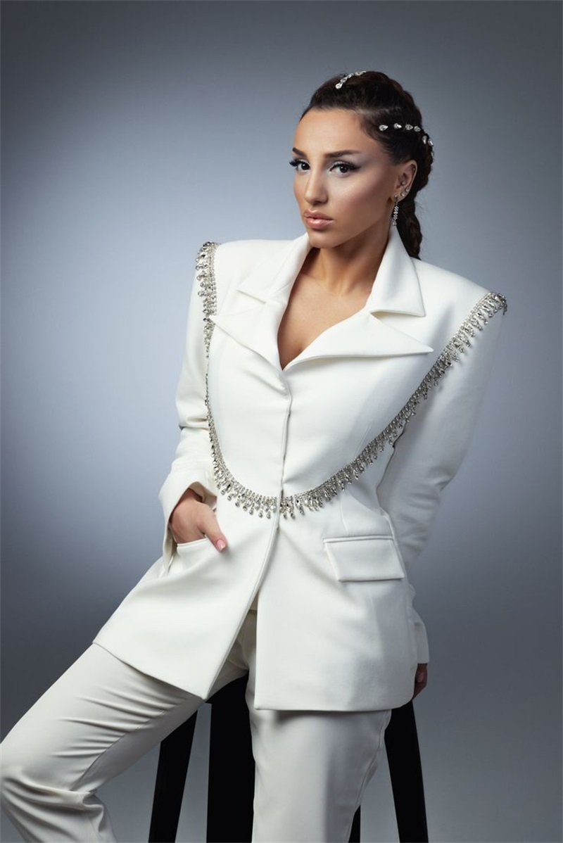 Elegant White Women Suits Set  - đánh giá và giá Women'S Formal Wear Tuxedo
