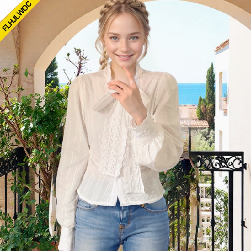 Retro Vintage Lace Bow Tie Top - đánh giá và giá Formal Wear Japan Women