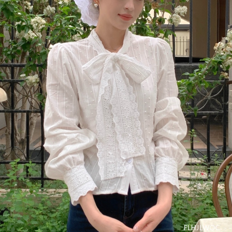 Retro Vintage Lace Bow Tie Top - đánh giá và giá Formal Wear Japan Women