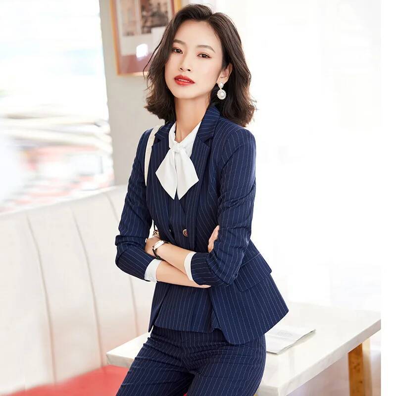 Fashion Striped Formal Busines - đánh giá và giá Women Formal Wear Interview