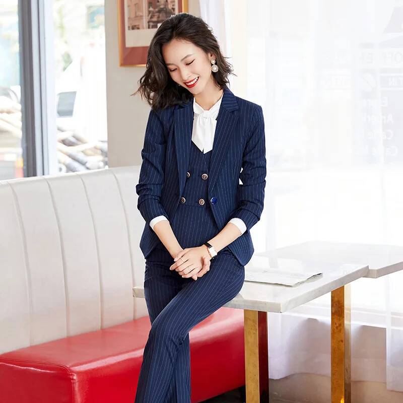 Fashion Striped Formal Busines - đánh giá và giá Women Formal Wear Interview