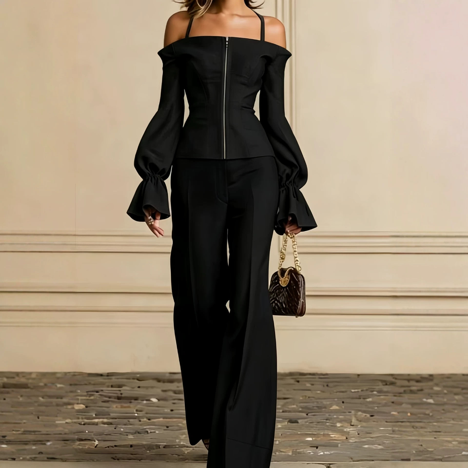 2 Piece Pants Set Women Solid  - đánh giá và giá Women'S Formal Wear Suit