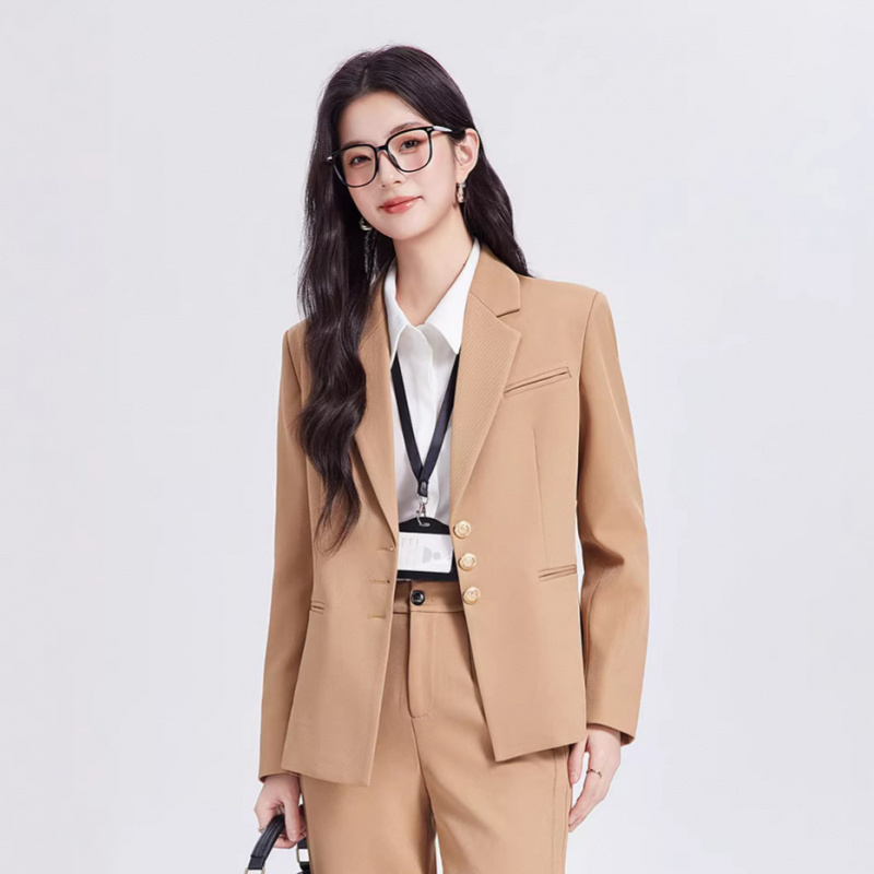 Khaki women's suit set, high-e - đánh giá và giá Women Formal Wear Interview