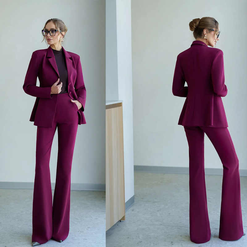 Pure Color Women Pants Suits S - đánh giá và giá Women Formal Party Wear Dress
